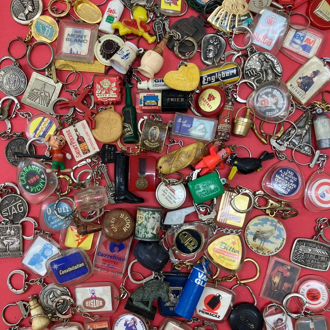 フランス雑貨★フレンチキーホルダー大量100個セット①★フレンチパブ 集めたくなる フレンチキーホルダー 100個セット フランス