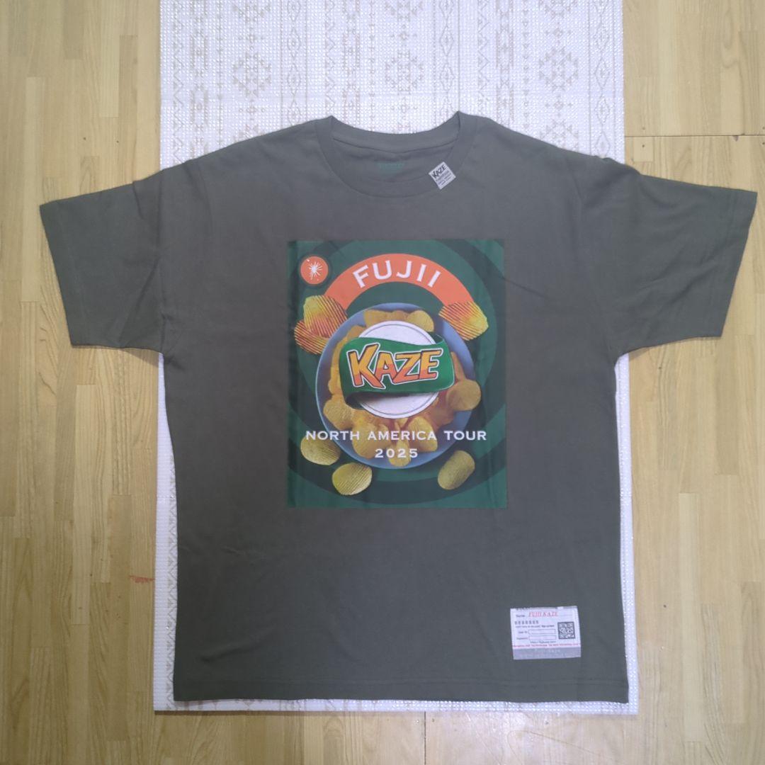 ミニー❣️ FujiiKaze2025NATourポテチTシャツグリーンL Fujii Kaze Eu/NA Tour 2025 T-shirt - Ricardo Seco Shop