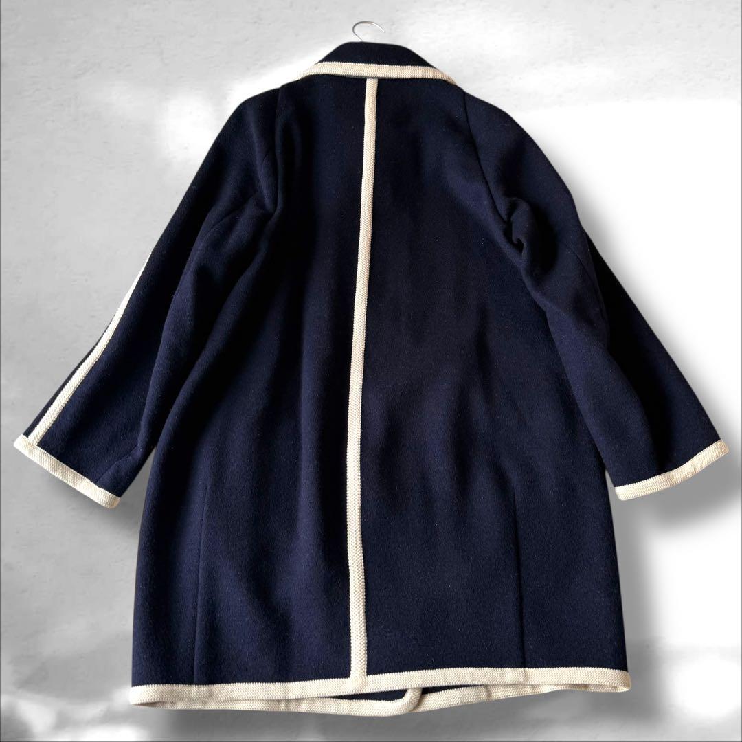 トゥモローランド マカフィー パイピング カラーコート ウール混