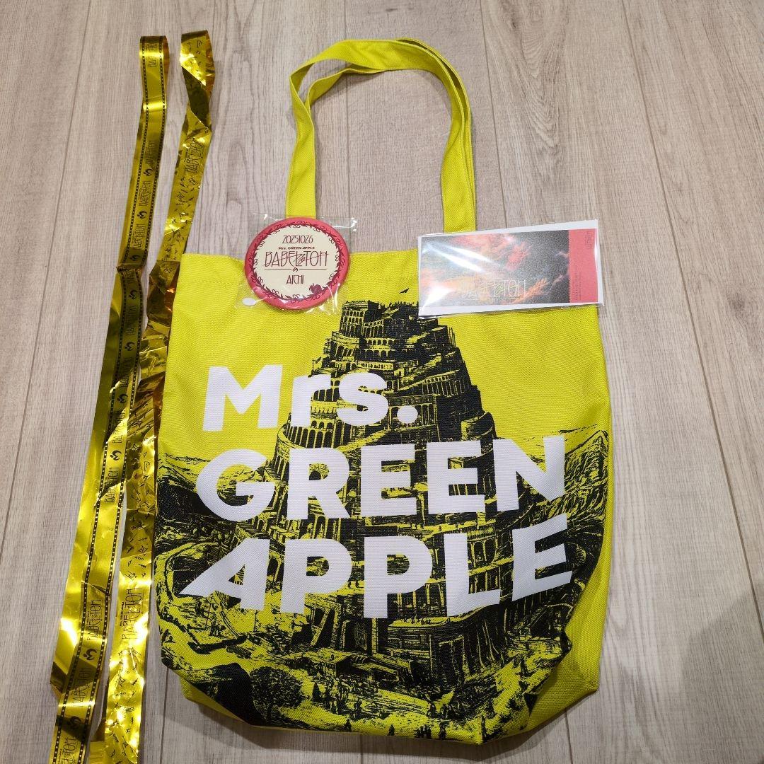 ミセス バベルの塔 トートバッグ 缶バッジ 金テープ×2 ピクチャー