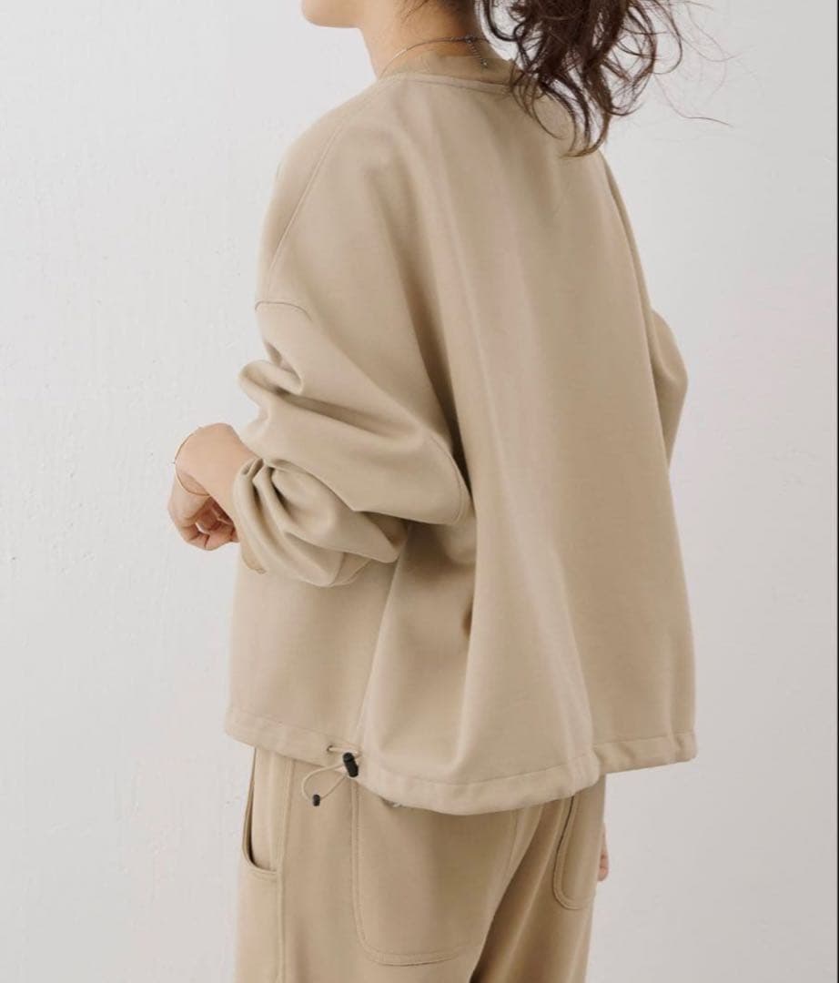 ビアズリー 刺しゅう入りクロップトレーナー ベージュ - メルカリ