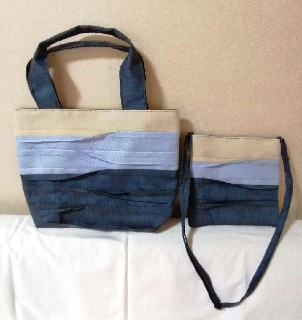 畳へり トートバッグ オレンジ×ピンク×赤 大きめのA4サイズ ほか