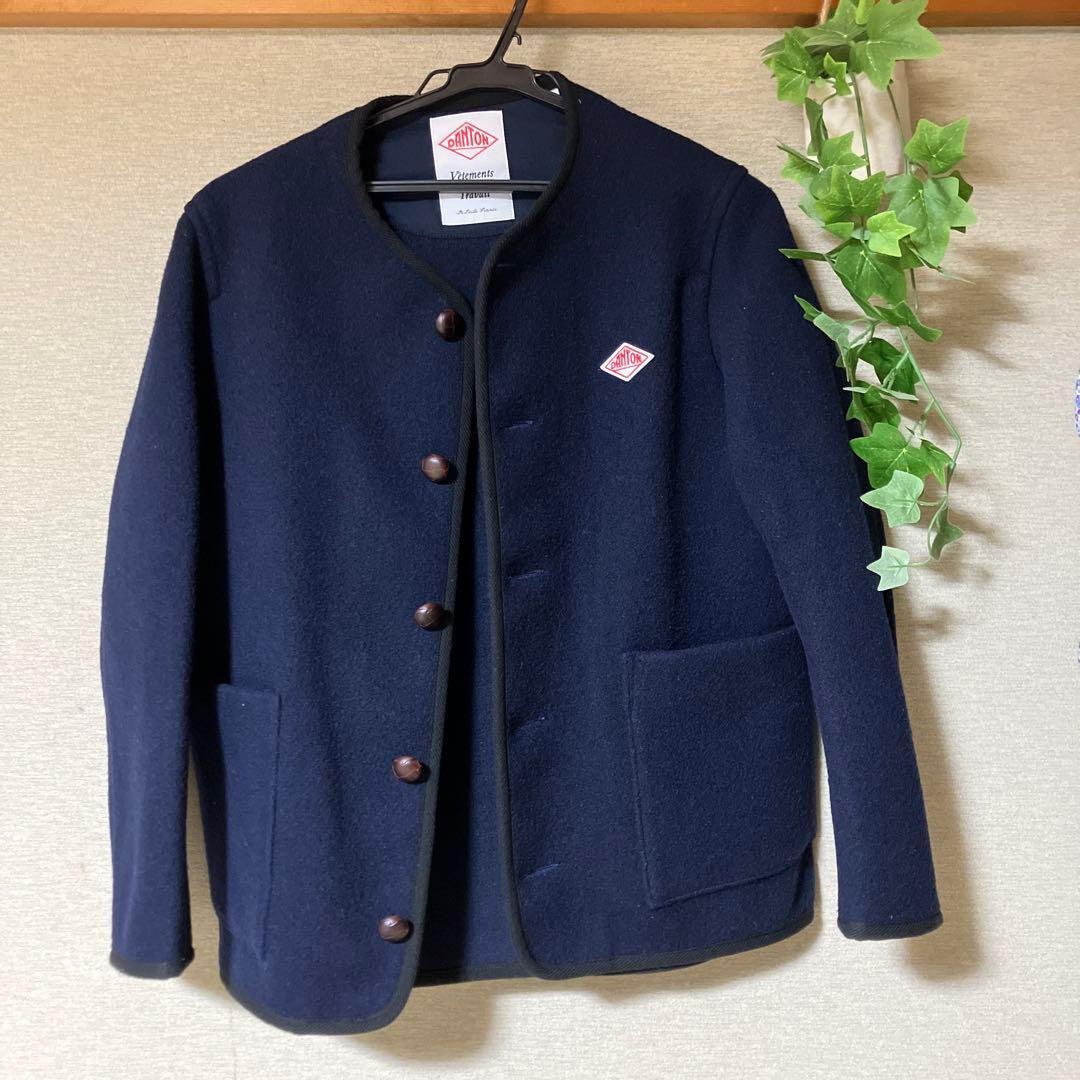 ダントン ウールモッサノーカラージャケット　ネイビー 36 美品 楽天市場】ダントン/DANTON ウールモッサノーカラージャケット