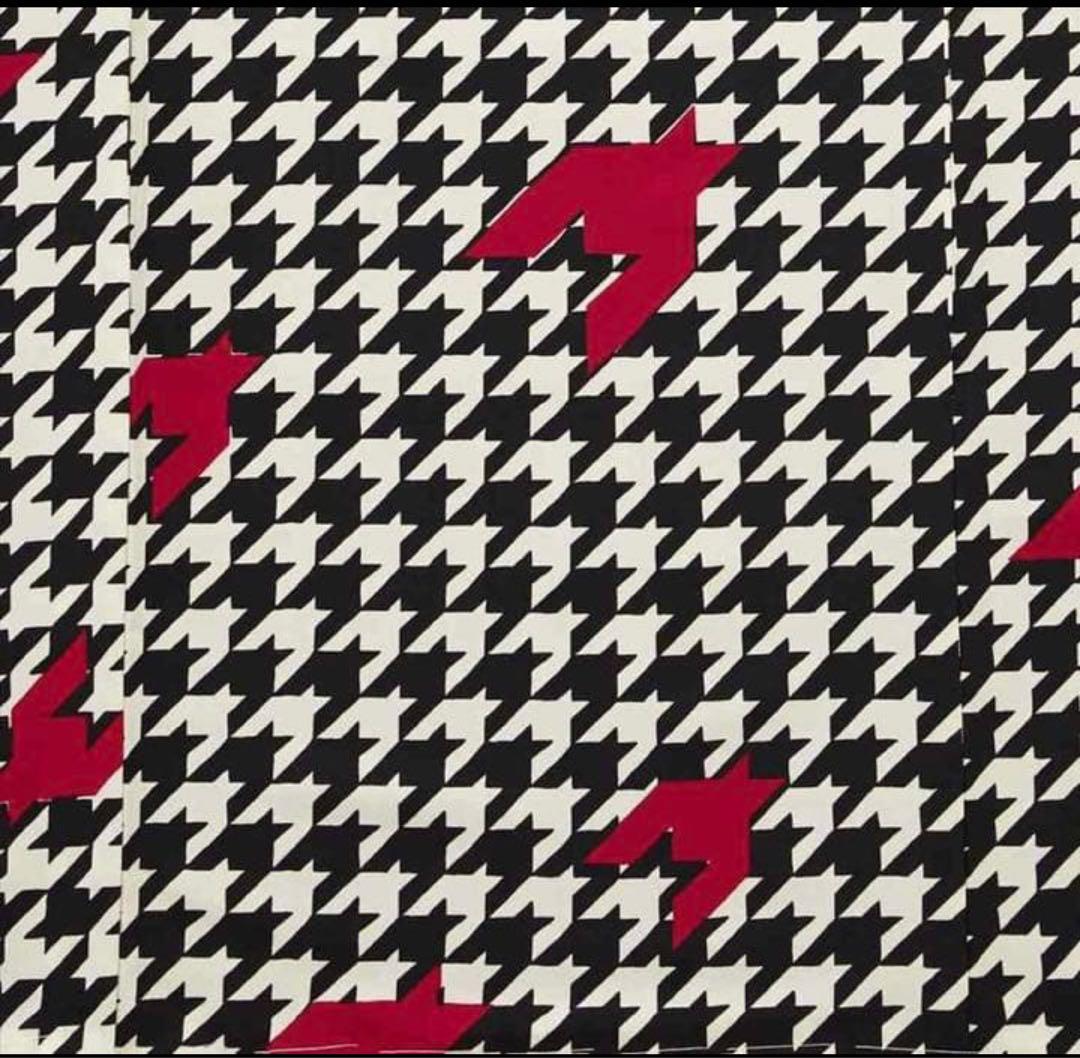 ふりふ 洗える着物 千鳥 美品 モノトーン いちごコーデ 袷 着物