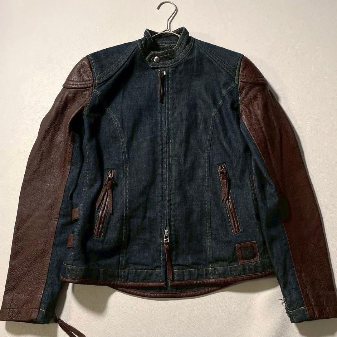 m*☆様 【美品】マックスフリッツ レザー×デニムコンビ ライディング