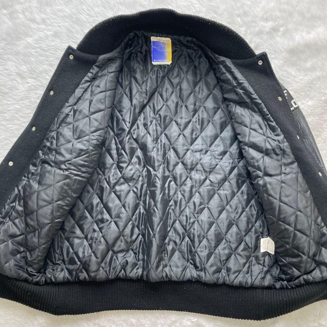 極美品☆GDC スタジャン レザー切り替え バックロゴ クロスボーン M位