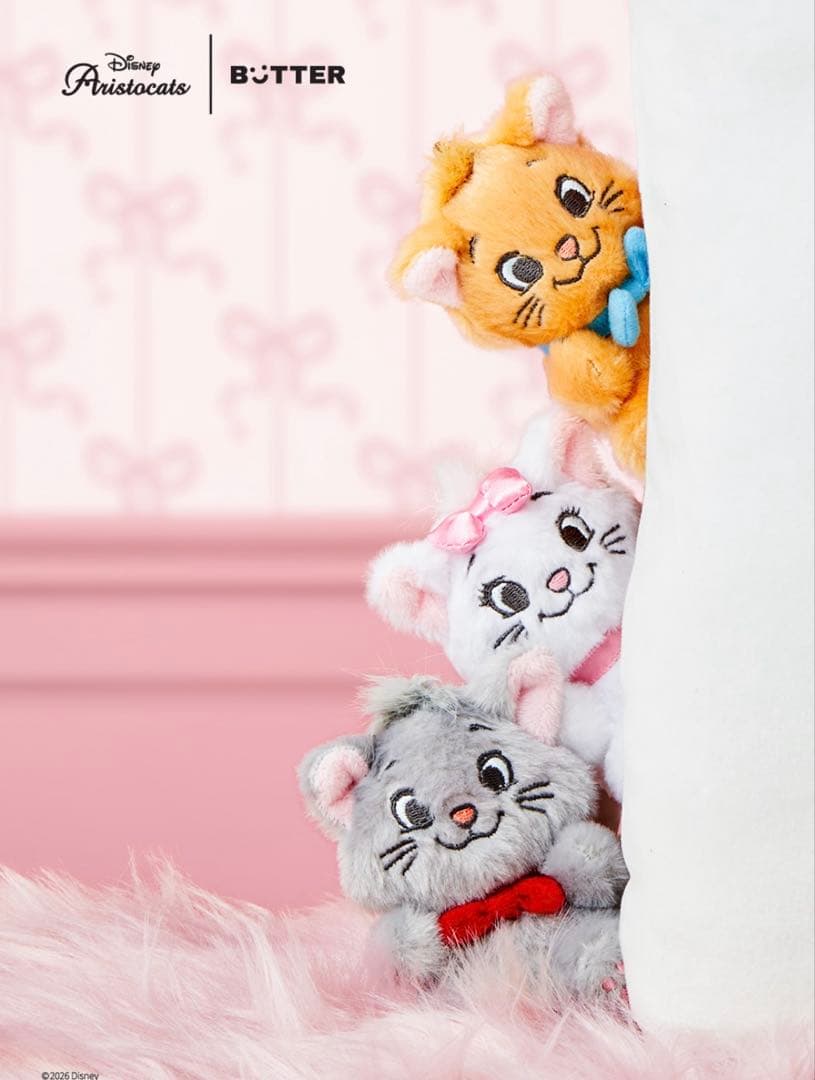 韓国]BUTTER Xマリーちゃん キーホルダー ディズニー おしゃれキャット