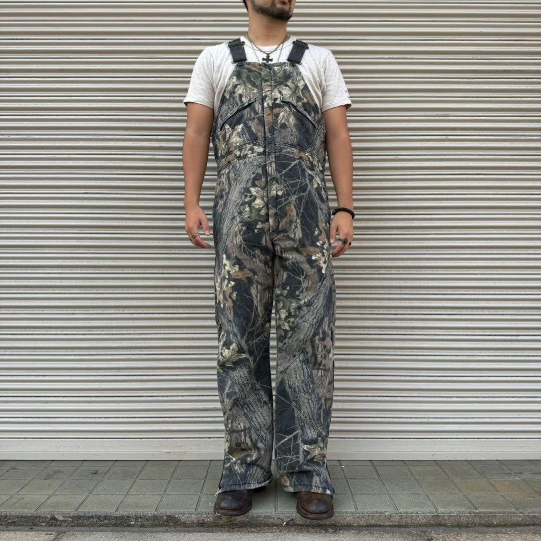 90s USA製 ツリーカモ オーバーオール サロペット 迷彩 カモフラ L