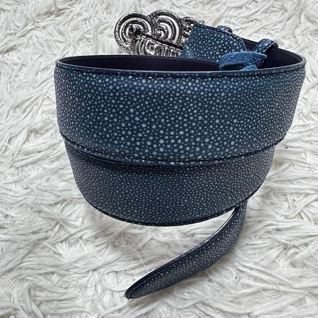 Elliot Rhodes 本革 スワロ装飾バックル ベルト