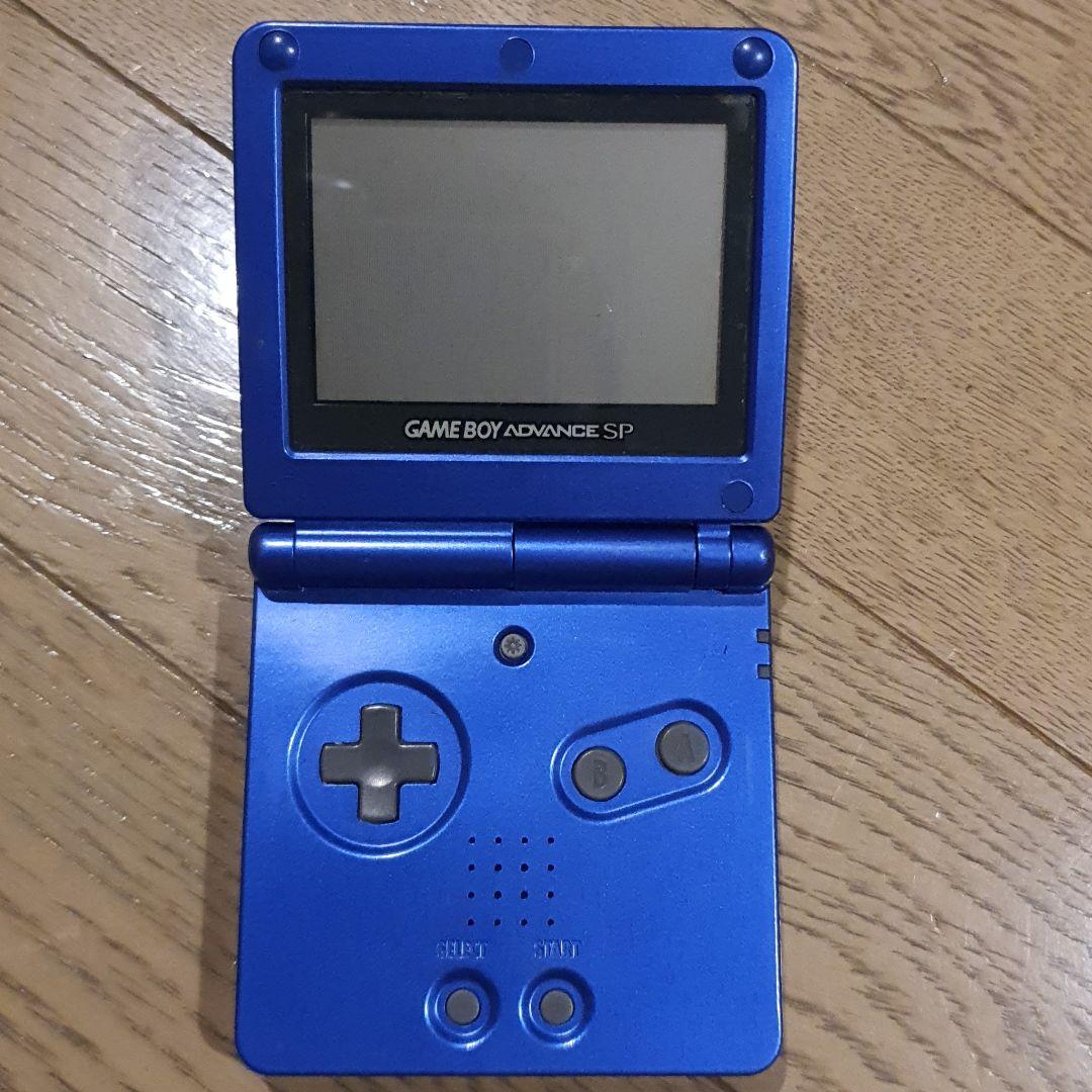 ゲームボーイアドバンスSP 青 対戦用ケーブル付き - メルカリ