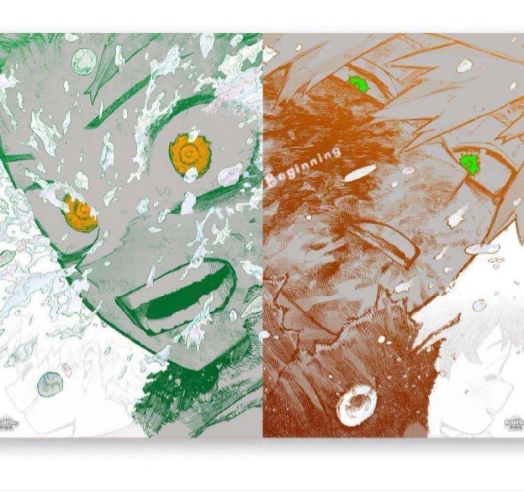 ヒロアカ原画展 ポスター 緑谷出久 爆豪勝己 ヒロアカ 原画展 アートポスター 爆豪勝己 緑谷出久 緑谷出久 爆豪勝己