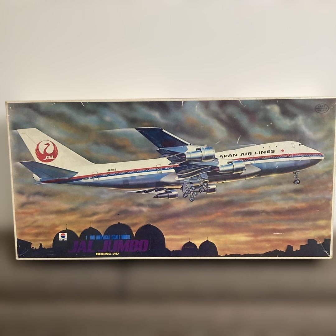 未組立｜NITTO日東 日航ジャンボ ボーイング747 1/100プラモデル 61p9ztff+qL._AC_UF350,