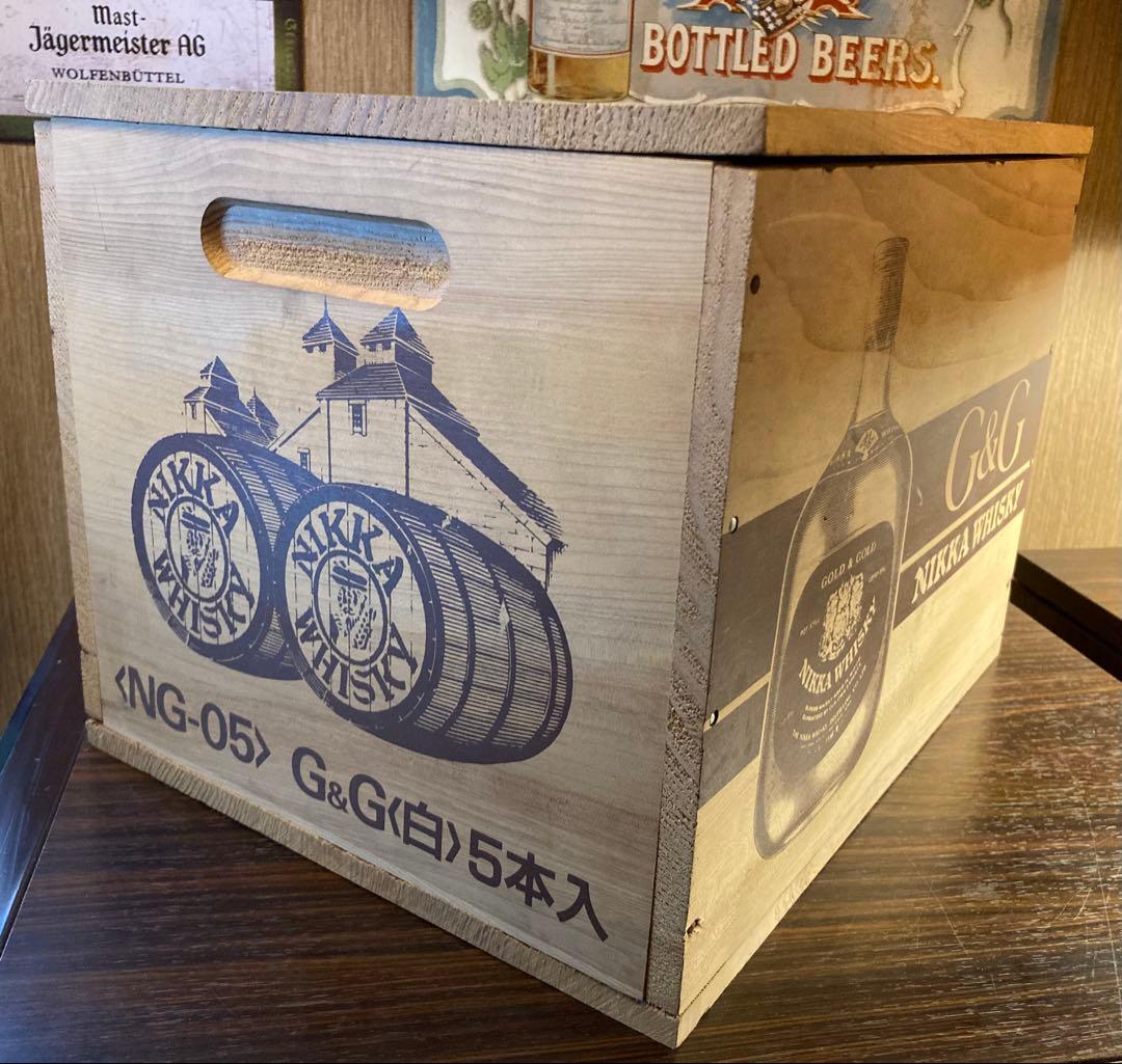 G&G ニッカ ウイスキー ヴィンテージ 木箱 酒 昭和 レトロ 収納