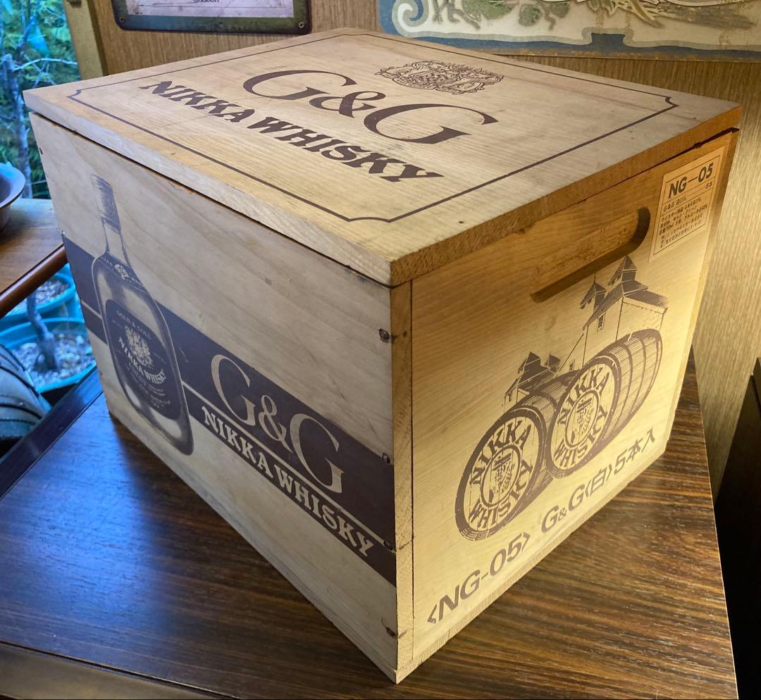 G&G ニッカ ウイスキー ヴィンテージ 木箱 酒 昭和 レトロ 収納