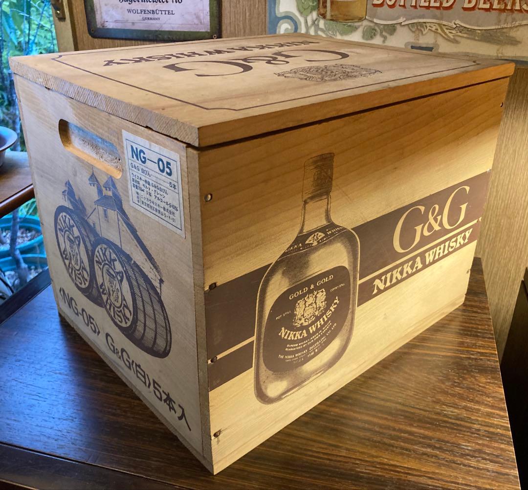 G&G ニッカ ウイスキー ヴィンテージ 木箱 酒 昭和 レトロ 収納