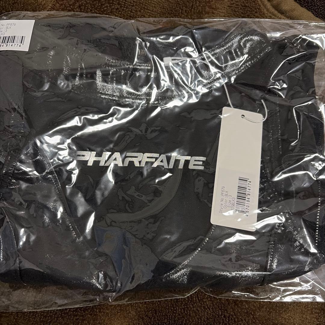 PHARFAITE PF679ブラックメッシュ　ハイレグ競泳水着　Lサイズ