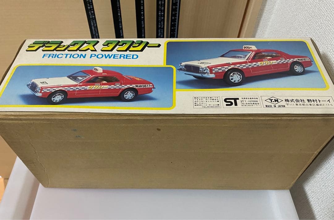 野村フリクション ブリキおもちゃ デラックスタクシー トヨタ マークII