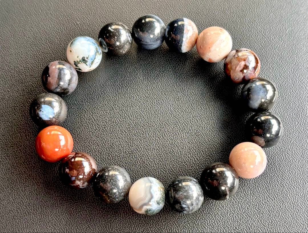 もも　神力纏いし究極の守護石　幻のパーティーカラースレイマンアゲート