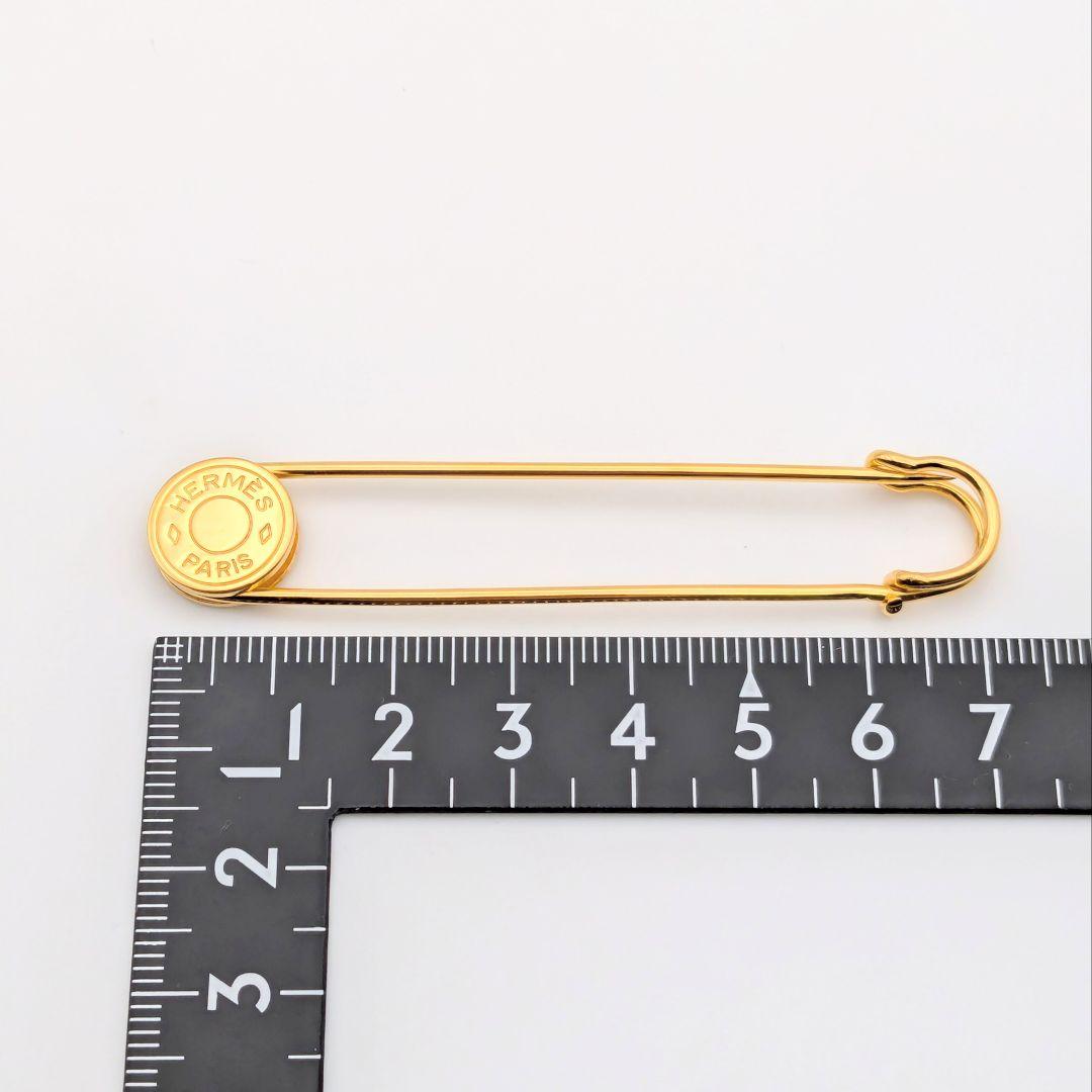 極美品 希少 エルメス セリエ 安全ピン ピンブローチ ゴールド 廃盤