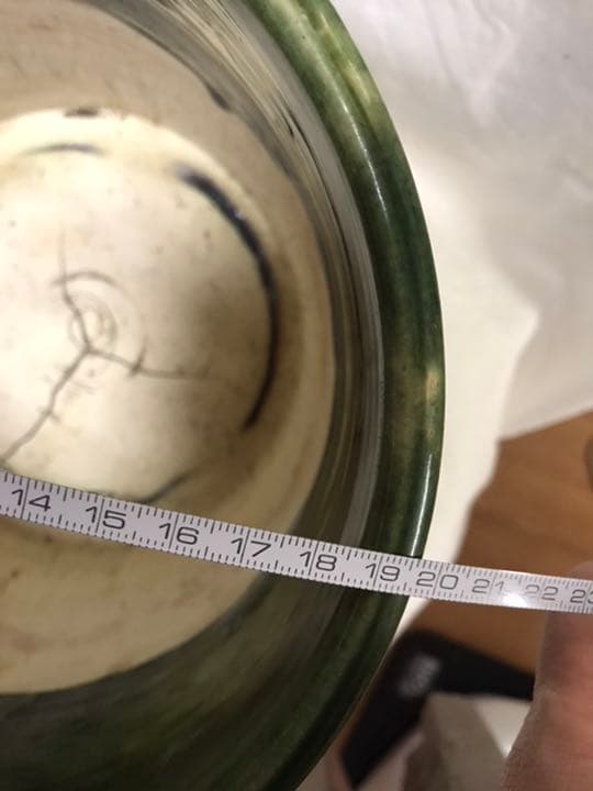 火鉢在銘 織部焼菊抜き火鉢時代アンティーク大正昭和レトロ古民具