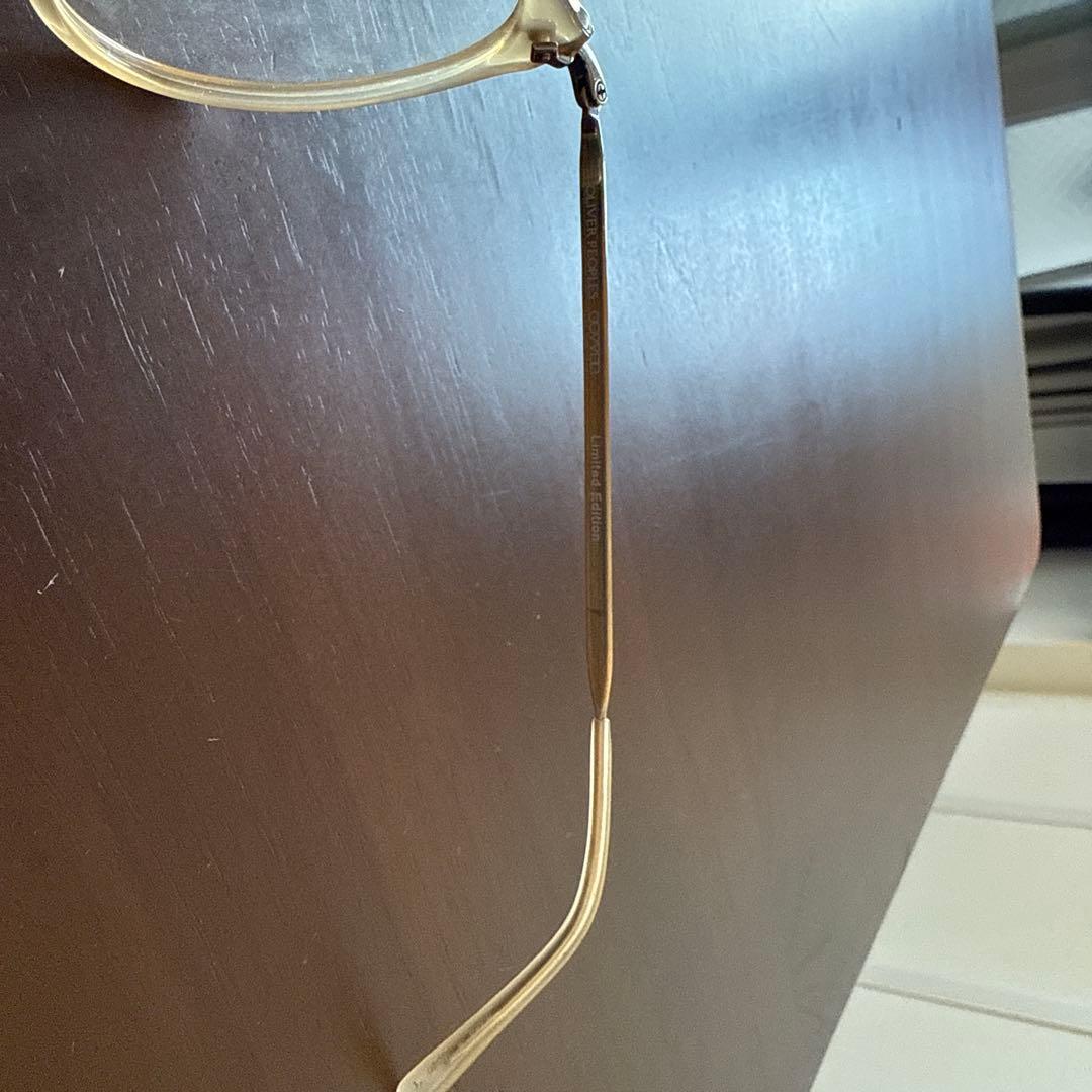 Oliver peopleクリアオーバルメタルフレーム眼鏡