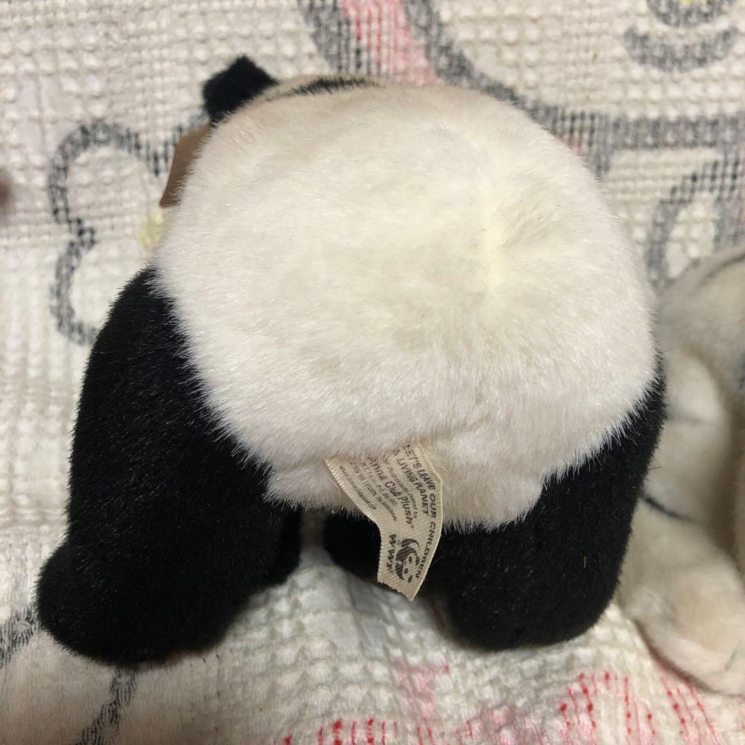 昭和レトロ ヴィンテージ WWF パンダ＆ホワイトタイガー ぬいぐるみ 2