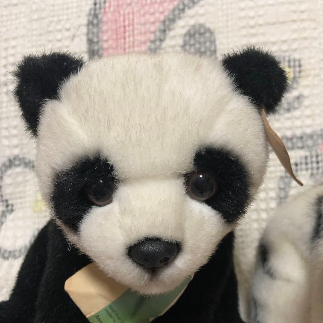 昭和レトロ ヴィンテージ WWF パンダ＆ホワイトタイガー ぬいぐるみ 2