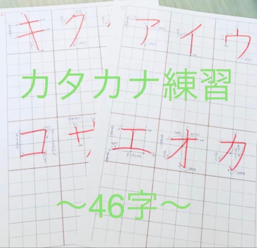 入学準備に】ひらがな・カタカナお手本練習用紙⭐️紅福のお手本