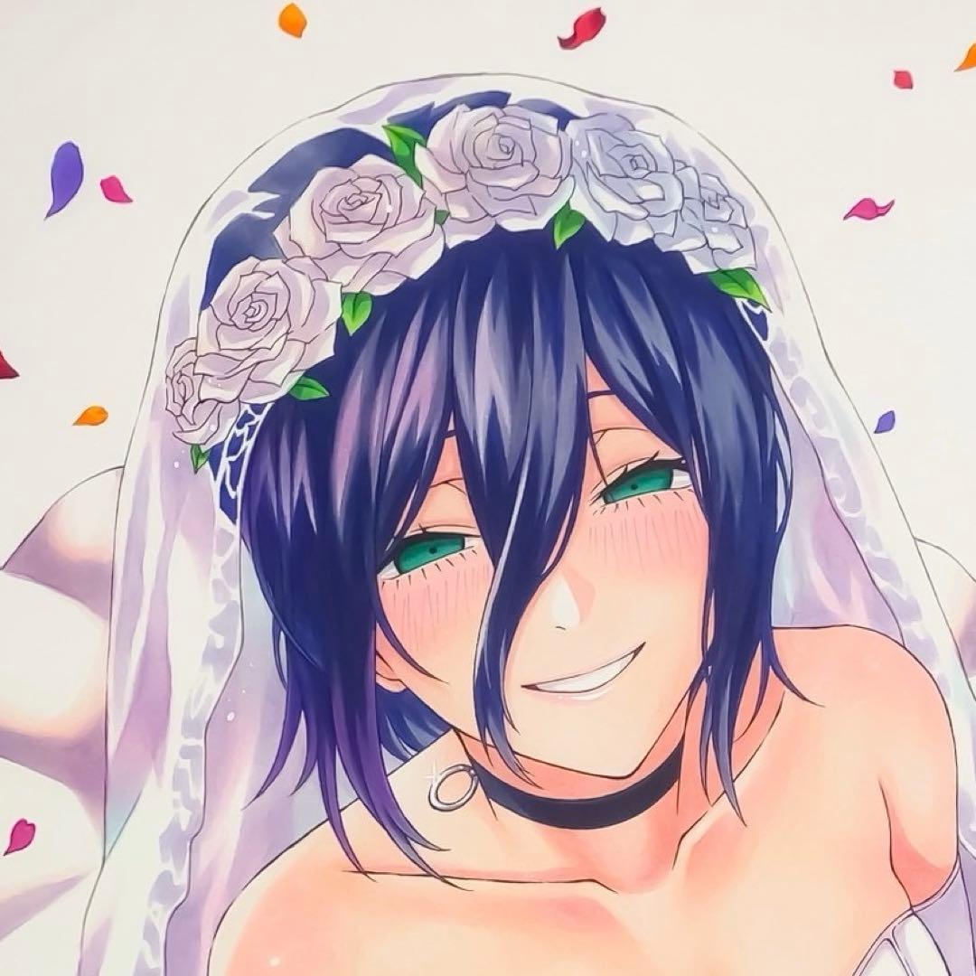 手描きイラスト】レゼ ウェディング 特大サイズ A3サイズ【チェンソー