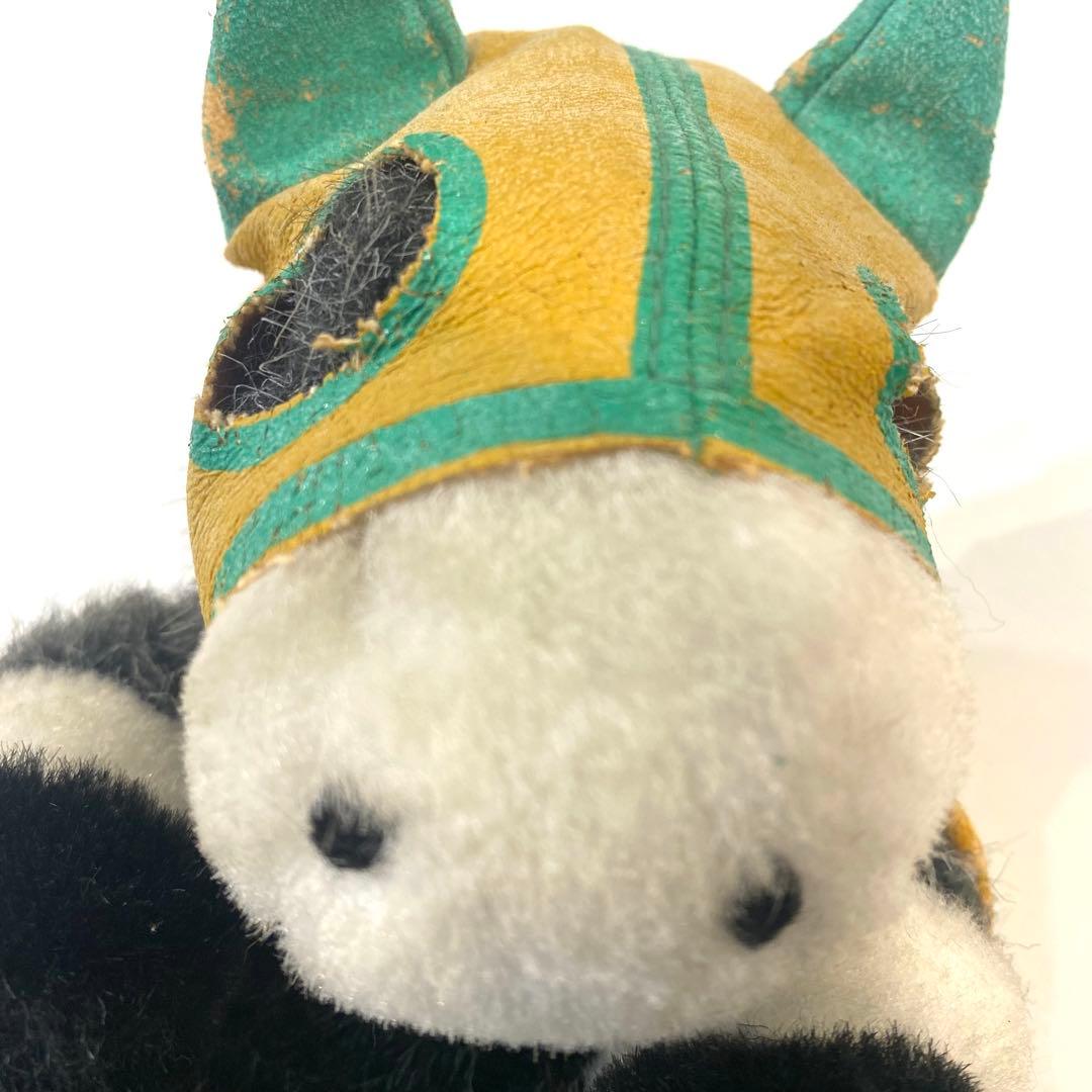 s657 当時物 競馬 オグリキャップ 競走馬 ぬいぐるみ マスク付き