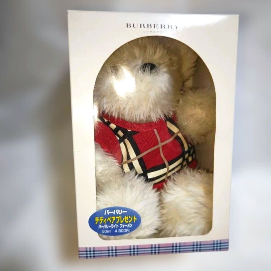 未使用 バーバリーテディベア専用箱付きアンティークノバチェック柄
