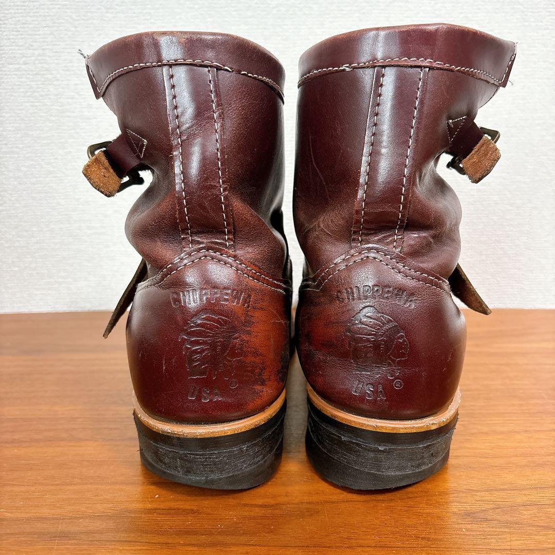 CHIPPEWA チペワ ショートエンジニア ブーツ バーガンディ US8.5E
