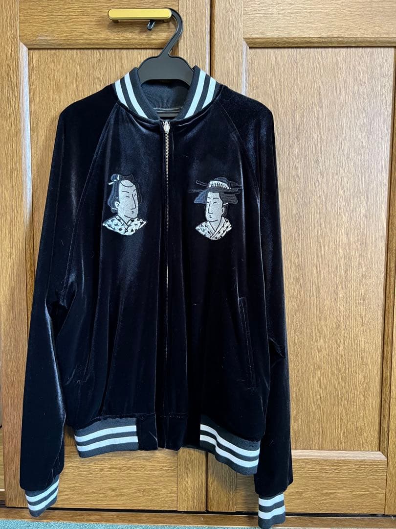 ikumi 浮世絵 スカジャン 日本刺繍 絡繰魂 スカジャン メンズ レディース 浮世絵スカジャン 刺繍 【写楽