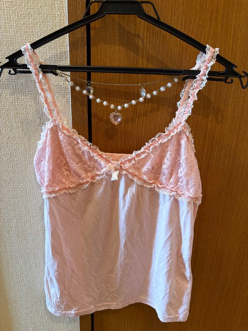 リズリサ LIZ LISA ハートチャーム付き レースキャミソール 姫系 希少