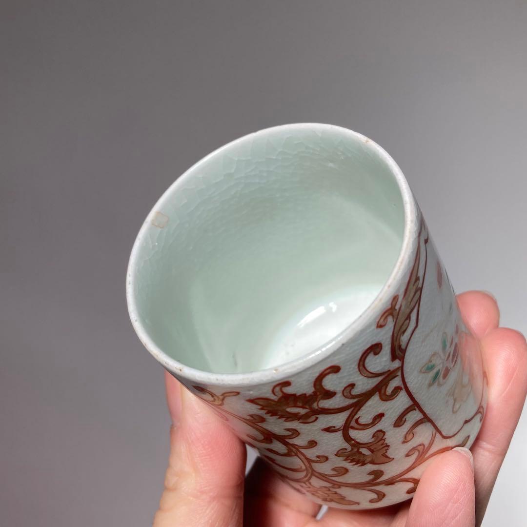 古伊万里色絵唐草覗き猪口 江戸時代 - メルカリ