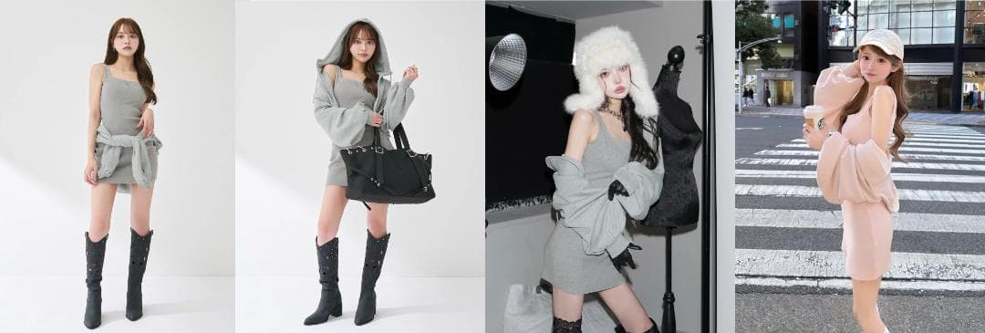 ダーリッチ darich シェイプリブカットミニワンピース ピンク FREE