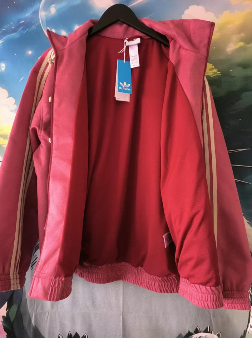 新年限定モデル アディダス 新中式 ジップアップジャケット ローズレッド L