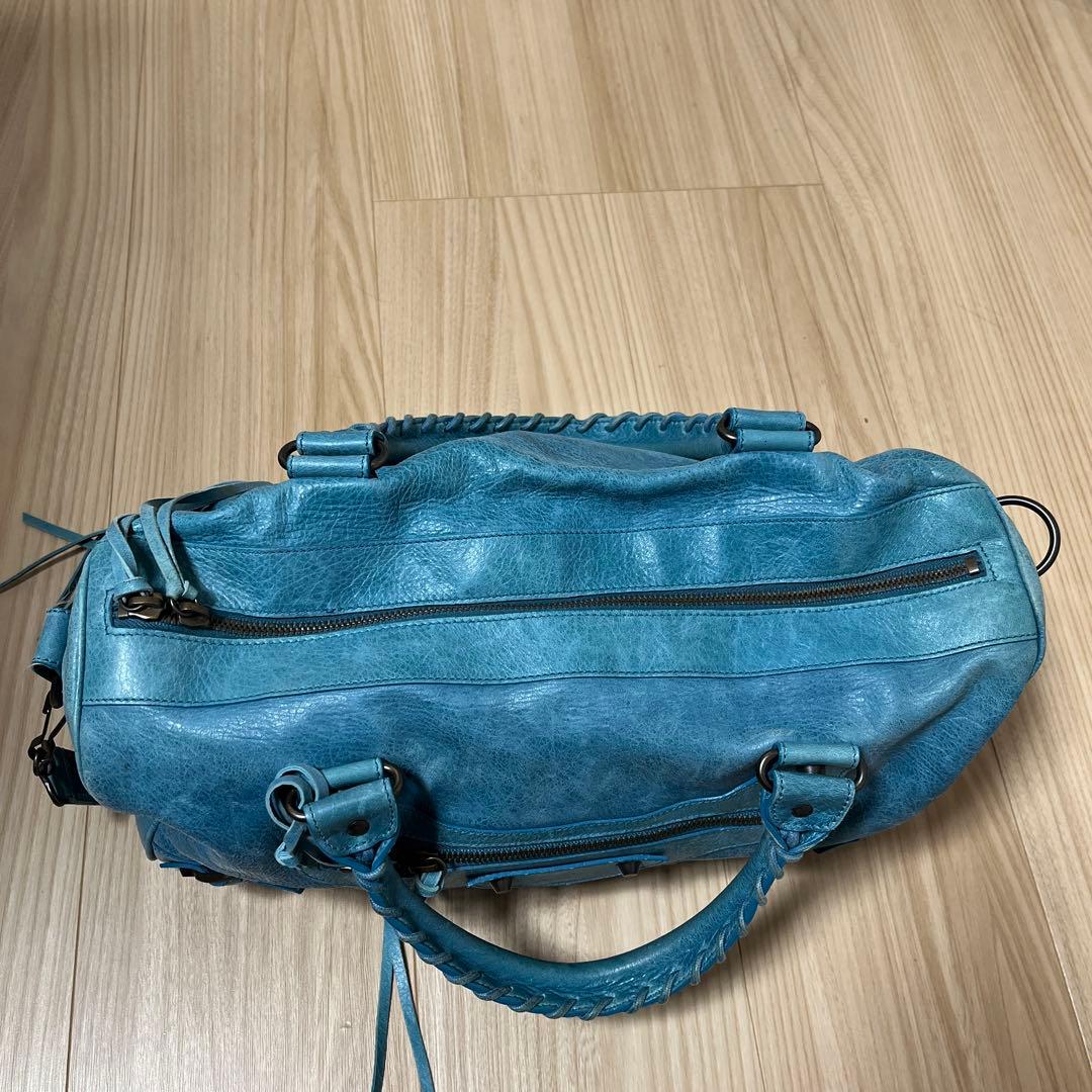 バレンシアガ シティ ターコイズ レアカラー エディターズバッグ 正規