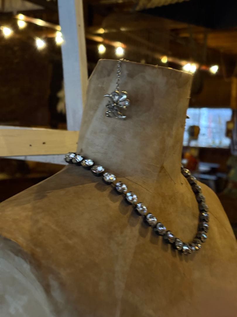 ➄ 戦前ヴィンテージ ✨ ペーストストーンネックレス アールデコ〜戦中