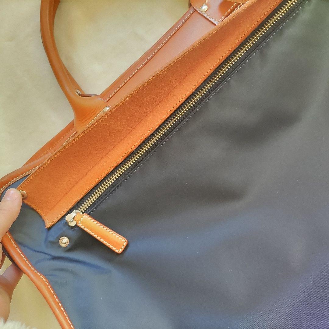 【フェリージ】ビジネスバッグ ネイビー/ブラウン　8637/2/DS　未使用