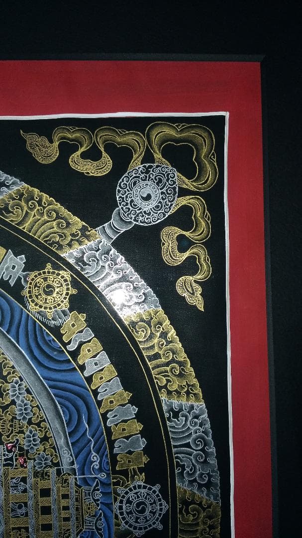 値下げ 手画き種字曼陀羅 青 チベット - メルカリ