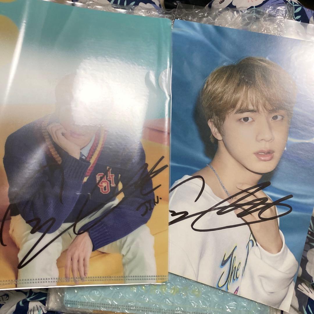 防弾少年団　ジン　サイン　直筆　フライヤー　ファイル 防弾少年団ジンサイン直筆フライヤーファイル