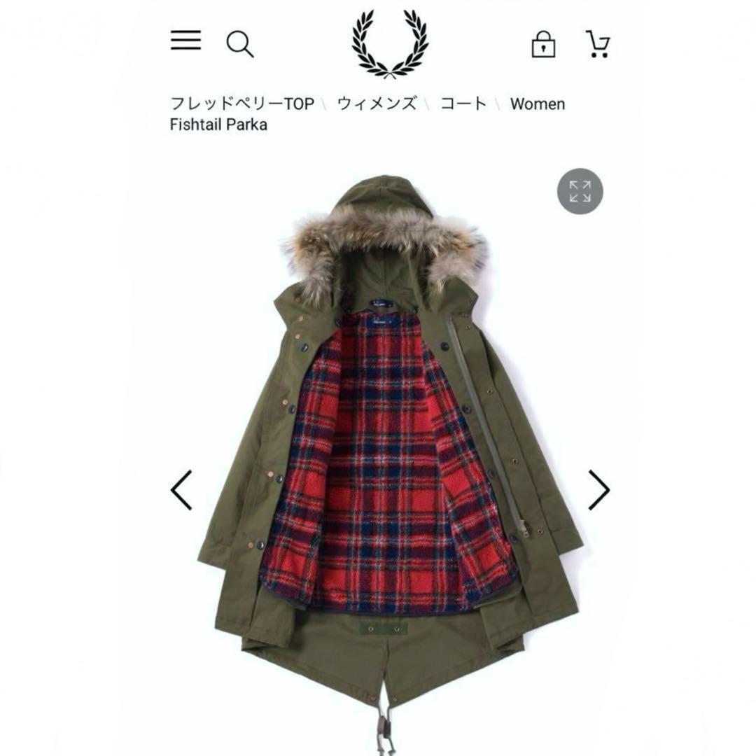FRED PERRY モッズコート M51 ラクーンファー ボアライナー カーキ