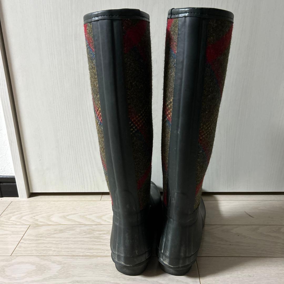 HUNTER ハンター レインブーツ 長靴 チェック柄 ブリティッシュウール