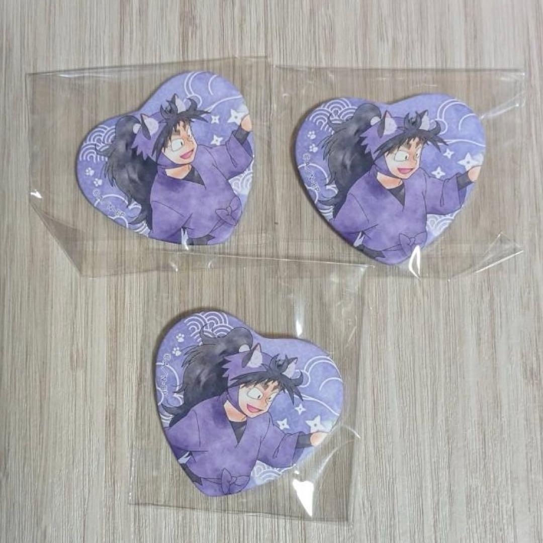 忍たま乱太郎 ナンジャタウン 猫屋敷で大捜索の段 ハート 缶バッジ 久々知