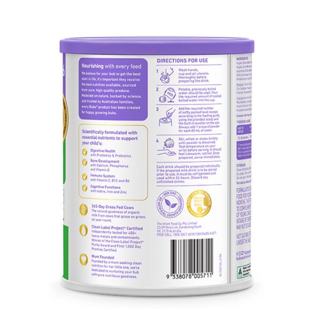 Bubs バブズ オーガニック 粉ミルク ステップ3 FREMON出品 - メルカリ