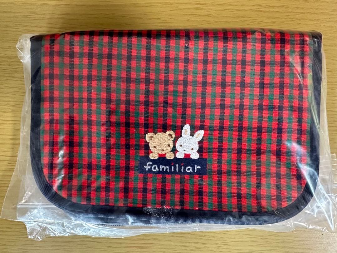 familiar 母子手帳ケース 赤チェック - メルカリ