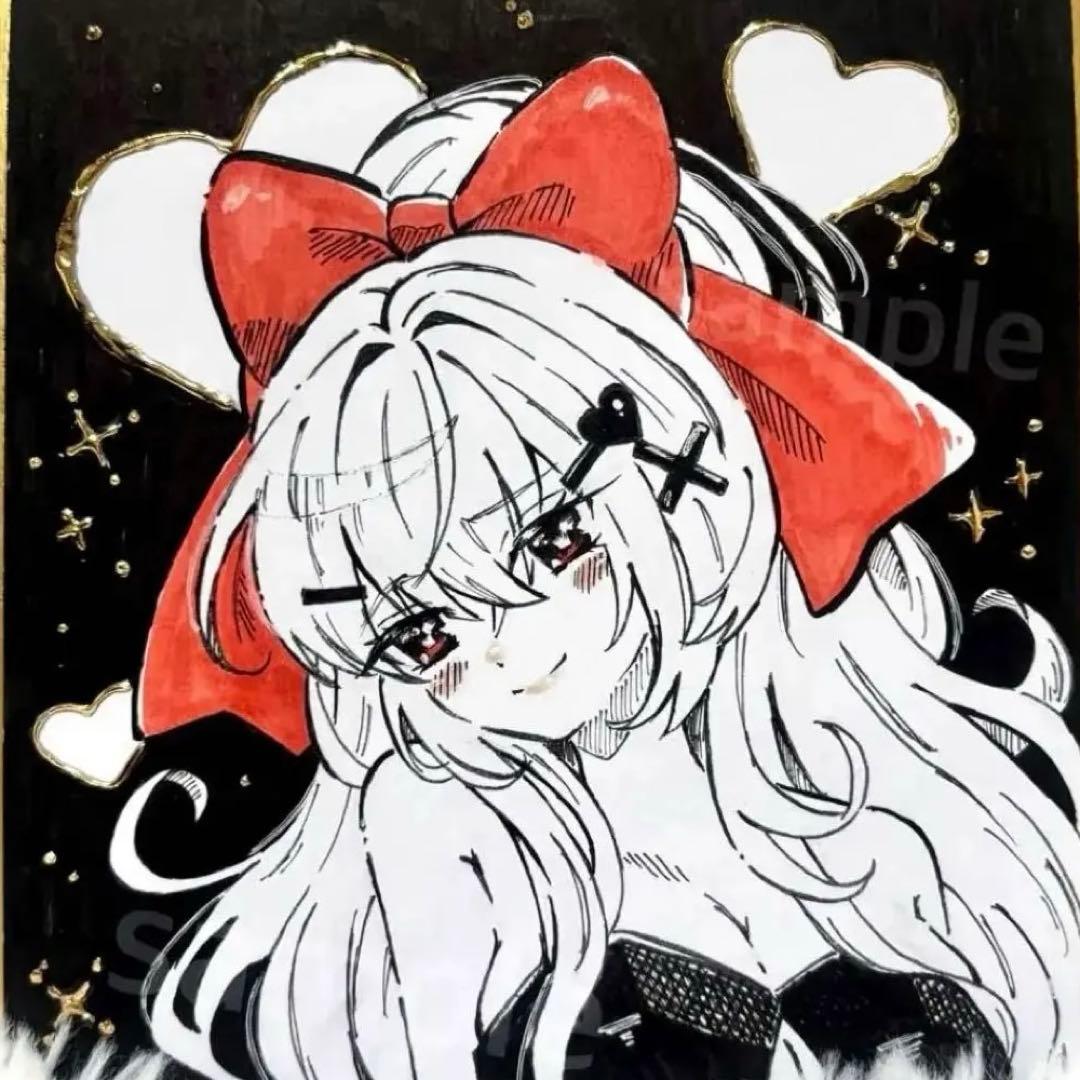 一点物]色紙 オリジナル 手描き - メルカリ