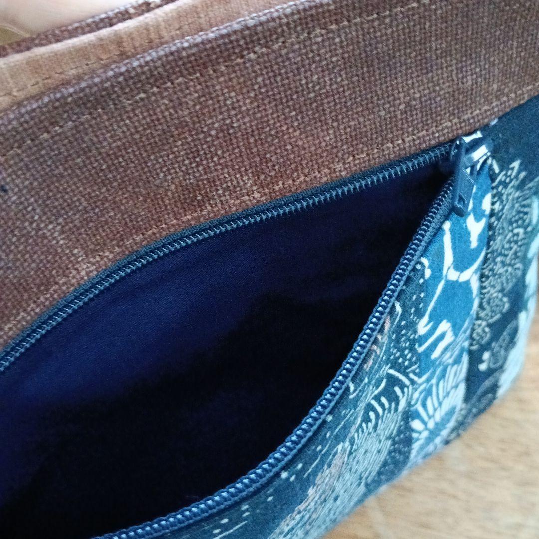 古布型染と酒袋のショルダーバッグ ハンドメイド