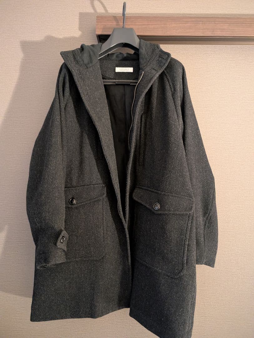Confect 杢ウール コットンリネン フーデットコート - メルカリ